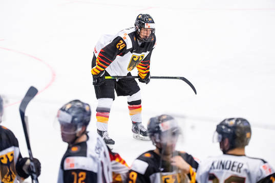 John Peterka of Germany looks dejected