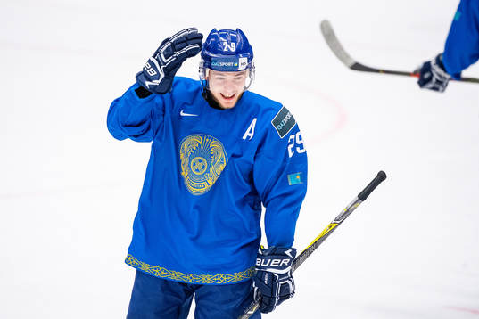 Maxim Musorov of Kazakhstan celebrates