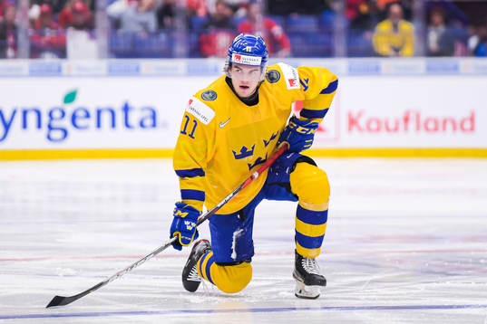 Samuel Fagemo of Sweden looks dejected