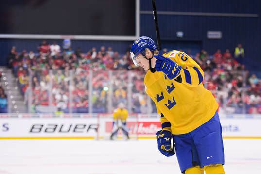 Albin Eriksson of Sweden looks dejected