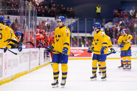 Linus Nässén of Sweden looks dejected