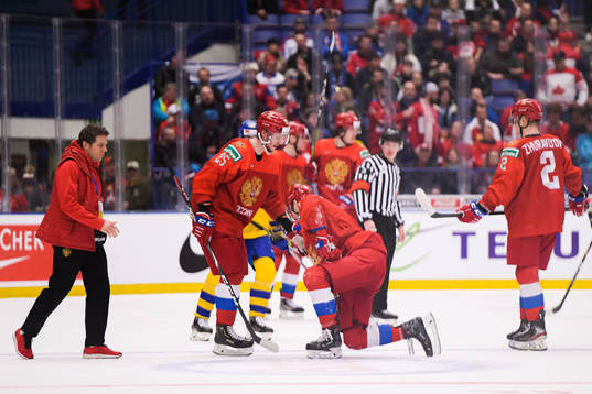 Kirill Marchenko of Russia in pain