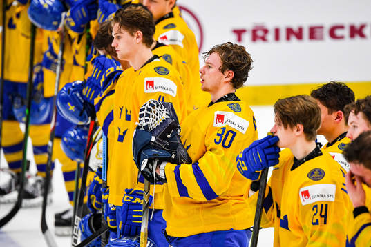 Goalkeeper Hugo Alnefelt of Sweden looks dejected