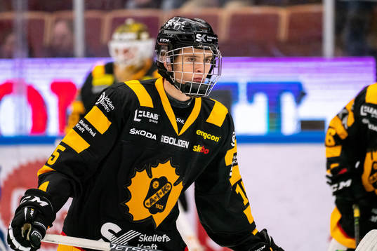 Skellefteås Gabriel Säll innan ishockeymatchen i SHL