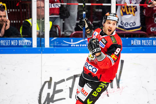 Malmö Redhawks Frederik Storm jublar