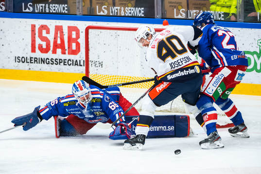 Oskarshamns målvakt Tex Williamsson och Djurgårdens Jacob