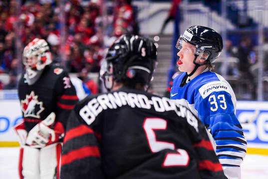 Lassi Thomson of Finland looks dejected