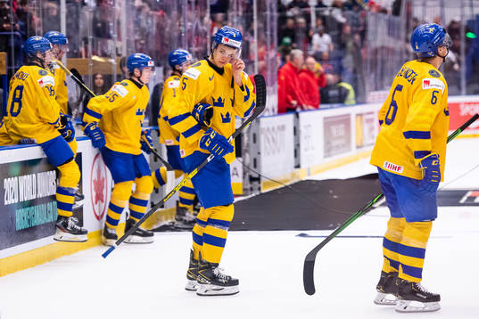 Philip Broberg of Sweden looks dejected