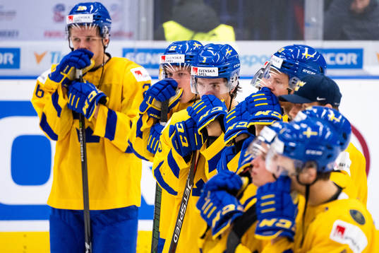 Tobias Björnfot of Sweden looks dejected