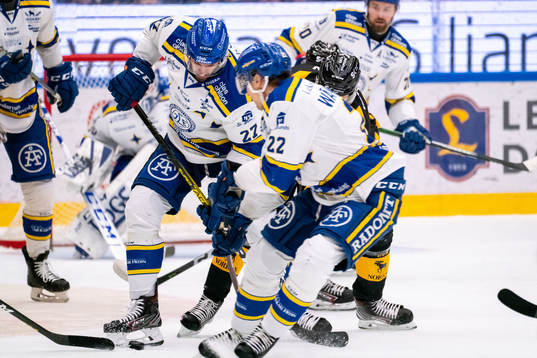 Leksands Marek Hrivik och Sebastian Wännström