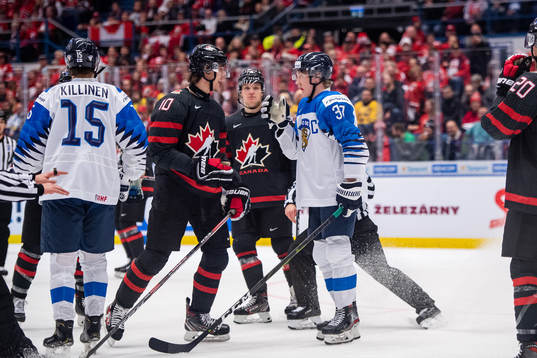 Raphael Lavoie of Canada against Lassi Thomson of Finland