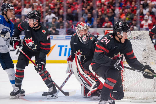 Goalkeeper Joel Hofer of Canada