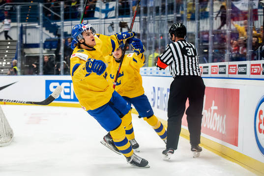 Samuel Fagemo of Sweden celebrates