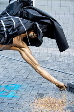 The statue of Zlatan Ibrahimovic has been vandalized,