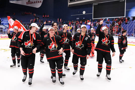 Players of Canada celebrate