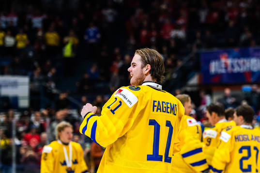 Samuel Fagemo of Sweden celebrates