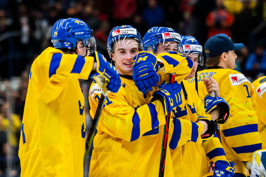 Nils Höglander of Sweden celebrates