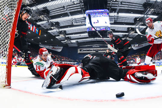 Grigori Denisenko of Russia scores the 1-2 goal