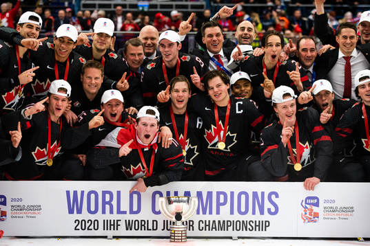 Players of Canada celebrate