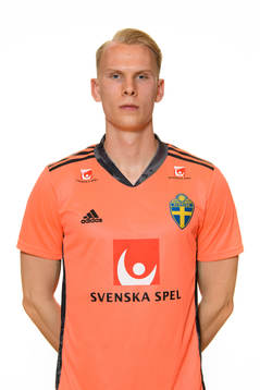 Sweden’s goalkeeper Pontus Dahlberg poses for a portrait