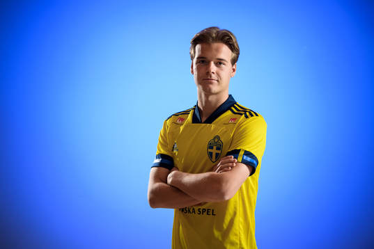 Sweden’s August Erlingmark poses for a portrait