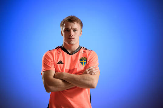 Sweden’s goalkeeper Isak Pettersson poses for a portrait