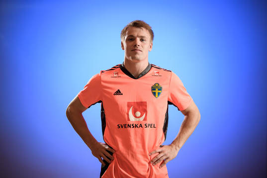 Sweden’s goalkeeper Isak Pettersson poses for a portrait