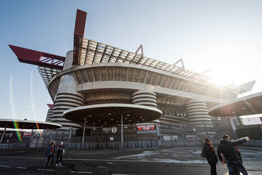 A general view of San Siro stadium prior to the Serie A