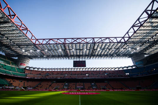 Interior of San Siro stadium prior of the Serie A match