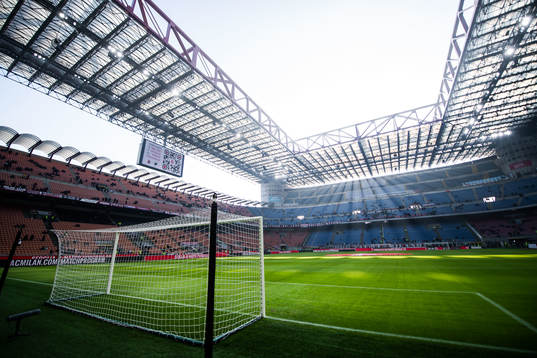 Interior of San Siro stadium prior of the Serie A match