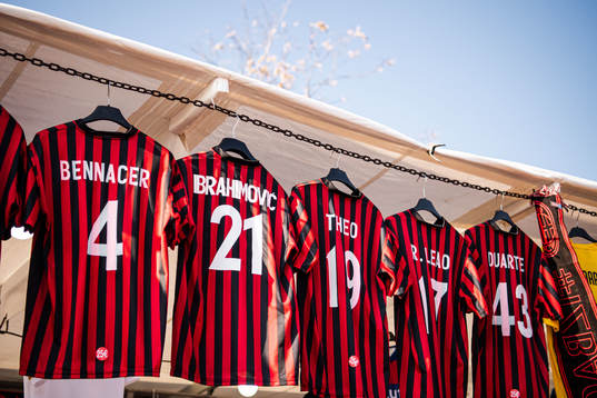 The jersey of Zlatan Ibrahimović of Milan prior to the