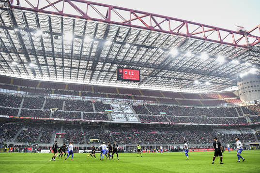 A general view of the Serie A match between Milan and