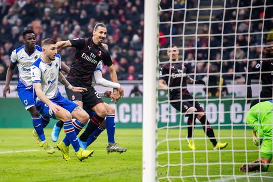 Zlatan Ibrahimovic of Milan