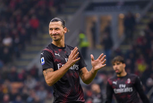 Zlatan Ibrahimovic of Milan looks dejected