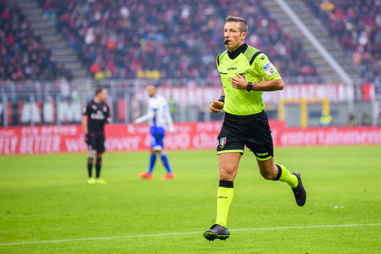 Referee Davide Massa