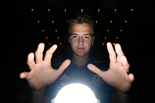 Augusti Erlingmark of Sweden poses for a picture