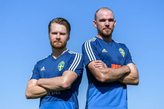 Jacob Une Larsson and Marcus Danielson poses for a portrait