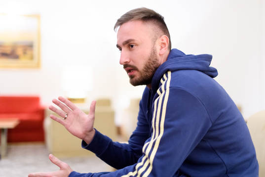Muamer Tankovic is being interviewed