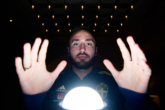 Muamer Tankovic poses for a picture