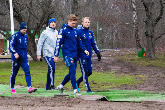 Djurgårdens Kevin Walker , Aslak Witry och Elliot Käck