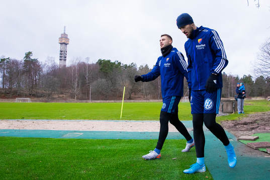 Djurgårdens Astrit Ajdarevic och Emir Kujovic