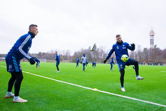 Djurgårdens Haris Radetinac och Astrit Ajdarevic