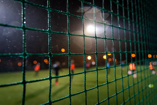 Nätet i ett fotbollsmål