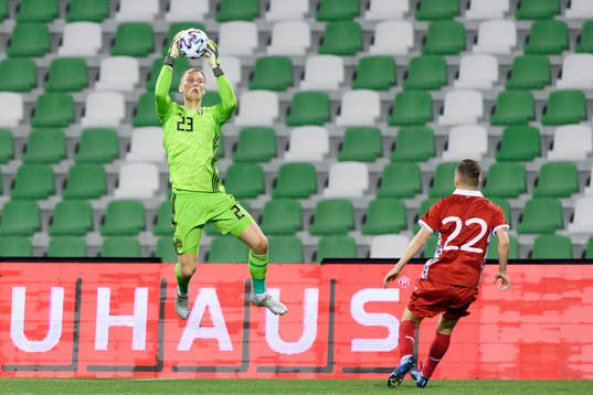 Goalkeeper Pontus Dahlberg of Sweden