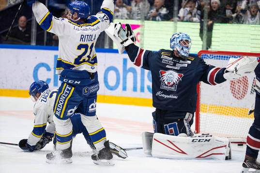 Leksands Mattias Ritola jublar
