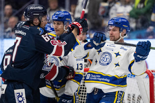 Linköpings Jarno Kärki och Leksands Jonas Ahnelöv