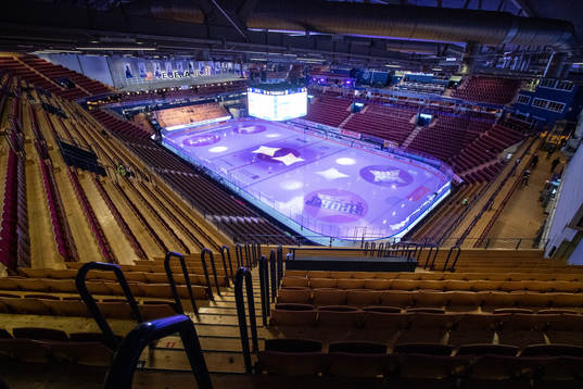 Tegera Arena innan ishockeymatchen i SHL mellan Leksand och