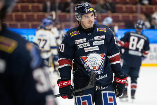 Linköpings Adam Helewka deppar