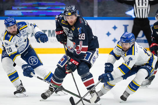 Leksands Mattias Karlsson och Linköpings Anton Mylläri
