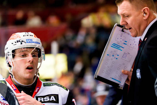 Malmö Redhawks Carl-Johan Lerby och assisterande tränare